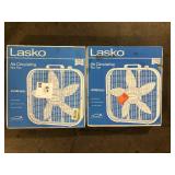Lot of 20 in. 3 Speed Air Circulating Box Fan for Home in White with Save Smart Technology, 1820 CFM and Carry Handle by Lasko   Customer Returns See Pictures