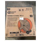 30 in. Heavy Duty 2-Speed Direct Drive Drum Fan by Commercial Electric   Customer Returns See Pictures