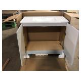 Glacier Bay 36 in. Single Sink Bath Pearl Gray Vanity with Cultured Marble Top (Assembled) Customer Returns See Pictures