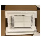 16 in. Mid Century Stark White Resin Planter (2-Pack) by CHG CLASSIC HOME & GARDEN   Customer Returns See Pictures
