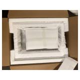 16 in. Mid Century Stark White Resin Planter (2-Pack) by CHG CLASSIC HOME & GARDEN   Customer Returns See Pictures