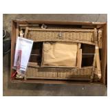 Stylewell Eastlake Woven Coffee Table in Honey Brown Finish Customer Returns See Pictures