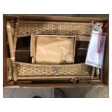 Stylewell Eastlake Woven Coffee Table in Honey Brown Finish Customer Returns See Pictures