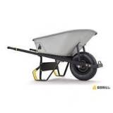 6 cu. ft. PRO Heavy-Duty Steel Tub Wheelbarrow, Steel Braces and Handles, Easy Pivot/Dump Design, 16 in. Pneumatic Wheel by Gorilla   Customer Returns See Pictures