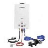 2.64 GPM 68,000 BTU Outdoor Propane Tankless Water Heater with LED Display and 3.3 GPM Water Pump Set by CAMPLUX  Customer Returns See Pictures