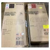 Intex Prism Frame Rectangular Pool with Pump, Ladder, Ground Cloth & Cover