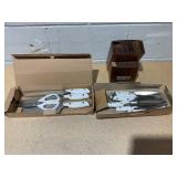 The Pioneer Woman 14-Piece Knife Block Set, Linen