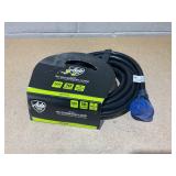 AutoDrive 10/3 STW 30 Amps RV Extension Cord with Lighted End, 30-feet, Black