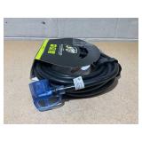 AutoDrive 10/3 STW 30 Amps RV Extension Cord with Lighted End, 30-feet, Black