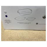 3PCS Staub Ceramic Rectangular Baking Dish Set
