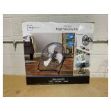 Mainstays 20" 3-Speed High Velocity Tiltable Black Steel Floor Fan