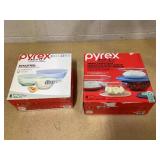 LOT OF 2 Pyrex Glass Mixing Bowls Sets