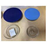 LOT OF 2 Pyrex Glass Mixing Bowls Sets