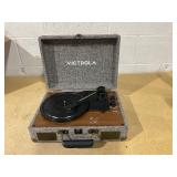 Victrola Venture Bluetooth Portable Mid-Century Modern Suitcase Record Player with 3-Speed Turntable & Built-in Speakers | Walnut