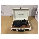 Victrola Venture Bluetooth Portable Mid-Century Modern Suitcase Record Player with 3-Speed Turntable & Built-in Speakers | Oak