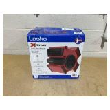 Lasko 11" X-Blower Multi-Position Utility Blower Fan with USB Port, Red, X12900