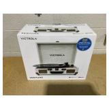 Victrola Venture Bluetooth Portable Mid-Century Modern Suitcase Record Player with 3-Speed Turntable & Built-in Speakers