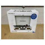 Victrola Venture Bluetooth Portable Mid-Century Modern Suitcase Record Player with 3-Speed Turntable & Built-in Speakers | Black