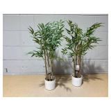 Mainstays 30"H Artificial Indoor Bamboo Tree in Plastic Vanilla Planter