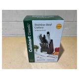 15PCS Cuisinart Stainless Steel Hollow Handle Knife Block Set