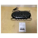 Mainstays Double Burner, 1800 W, Black Electric Cooktop