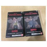 2 Stranger Things Soundtrack Cassette Tapes Seasons 1&2 with Figures Eleven & Hopper