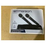 Emerson - Dual Handheld Wireless Microphone Starter Kit (EAM-9002) - Black