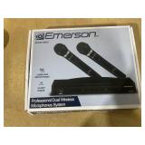 Emerson - Dual Handheld Wireless Microphone Starter Kit (EAM-9002) - Black