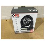QFX Solar Rechargeable Bluetooth Radio + 3-Speed Cooling Fan + 3-Level LED Light