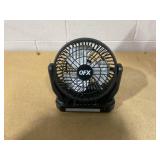 QFX Solar Rechargeable Bluetooth Radio + 3-Speed Cooling Fan + 3-Level LED Light