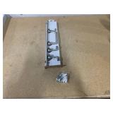 Better Homes & Gardens Clean Modern 3 Pieces Bath Hardware Set in Satin Nickel Towel Bar, Toilet Paper Holder, Robe Hook Included