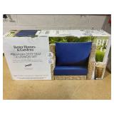LOT OF 2 - Better Homes & Gardens 24"x 24" Premium Navy Outdoor 2 Piece Deep Seat Cushion Set