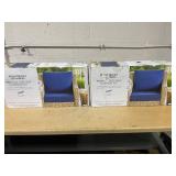 LOT OF 2 - Better Homes & Gardens 24"x 24" Premium Navy Outdoor 2 Piece Deep Seat Cushion Set
