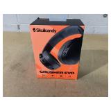 Skullcandy Crusher Evo Wireless Bluetooth Headphones, Noise Isolating Over-Ear Fit, Up to 40 Hours Battery, Microphone for iPhone Android - True Black