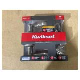 Kwikset Juno Keyed Entry Door Knob and Single Cylinder Deadbolt Combo Pack with Microban Antimicrobial Protection Featuring SmartKey Security in Satin Nickel
