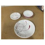 Corelle Splendor, White and Red Round 12-Piece Dinnerware Set