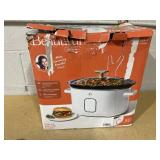 Beautiful 6 Qt Programmable Slow Cooker by Drew Barrymore - 5 Preset Cooking Functions, Digital Countdown Timer, Dishwasher-Safe Parts, and Cool-Touch Handles (White Icing)