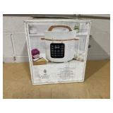 The Pioneer Woman Linen Speckle 6-Quart Pressure Cooker with Touch Control Display
