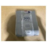 Color Sense 6-Piece 800 Thread Count Silver Cotton Rich Adult Bed Sheet Set, Queen - Deep Pocket