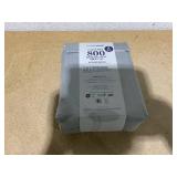 Color Sense 6-Piece 800 Thread Count Silver Cotton Rich Adult Bed Sheet Set, Queen - Deep Pocket