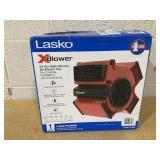 Lasko 11" X-Blower Multi-Position Utility Blower Fan with USB Port, Red, X12900