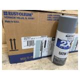 Lot of 12 - Granite, Rust-Oleum American Accents 2X Ultra Cover Satin Spray Paint- 12 oz