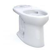 TOTO Drake Elongated Universal Height TORNADO FLUSH Toilet Bowl with CEFIONTECT, Cotton White - C776CEFG#01