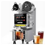 WantJoin Cup Sealing Machine Full Automatic Cup Sealer Machine 90/95mm 35.4/37.4in Electric Cup Sealing Machine 500-650 Cups/H Digital Control LCD Panel Cup Sealer for Bubble Milk Tea Coffee Grey