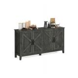 VASAGLE LIRY Collection - Storage Cabinet, Buffet Cabinet, Sideboard, Credenza, with Adjustable Shelves, for Living Room, Entryway, Antique Charcoal ULSC381T04