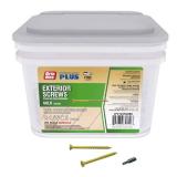 Grip-Rite PrimeGuard Plus No. 9 wire X 2-1/2 in. L Gold Star Flat Head Deck Screws 25 lb