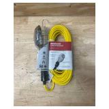 Prime Wire & Cable TL010625 25 ft. 16 - 03 - 15 SJT Metal Guard Work Light Cord Yellow & Outlet