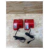 Milwaukee 12V &18V M12 & M18 Lithium Ion Battery Charger 48-59-1812 2 pack