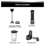 BLACK+DECKER 5-Speed 220-Watt Immersion Blender with Accessory Jar (Black) (0922530)