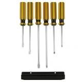 Toolmart 6-Pc. Screwdriver Set with Wall Rack (092250)